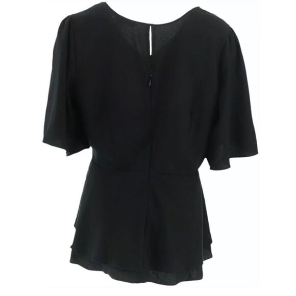 Laurie Felt Scooped V-Neck Peplum Blouse - Picture 4 of 5